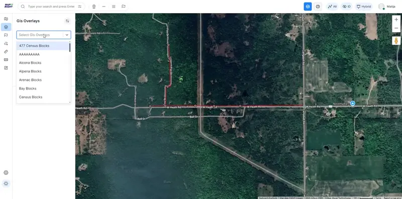 GIS overlay feature for viewing and editing fiber plant data